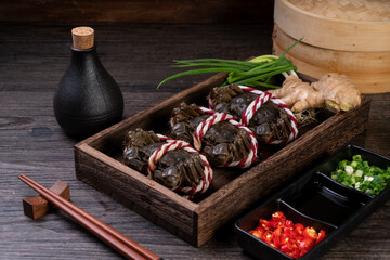 Steamed hairy crab, a traditional Chinese cuisine