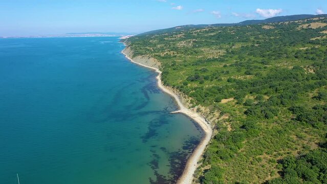 Aerial view to a beautiful sea coast
