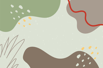 Hand drawn colorful memphis background design