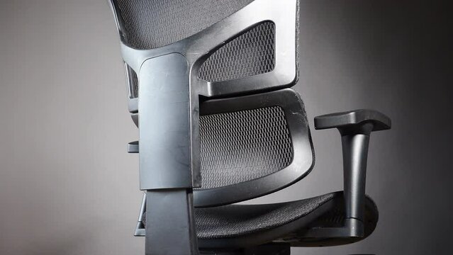 texture weave faux fabric seat and back of comfortable ergonomic office chair