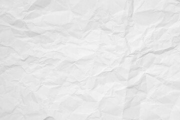 Naklejka premium Texture of white crumpled paper for background.
