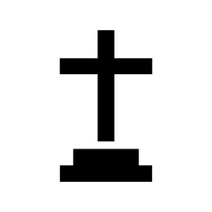 Crucifix Icon Vector Symbol Design Illustration