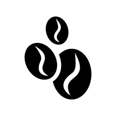 Coffee Bean Icon Vector Symbol Design Illustration