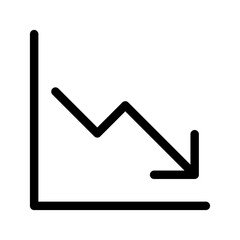 Trend Down Icon Vector Symbol Design Illustration