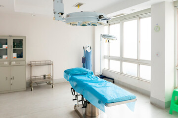The medical equipment is in the surgical operation room of the hospital