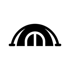 Dome Tent Icon Vector Symbol Design Illustration