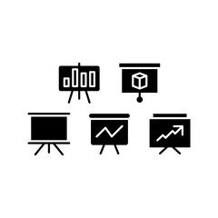 Presentation Icon Set Vector Symbol Design Illustration