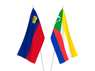 Liechtenstein and Union of the Comoros flags