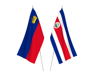 Liechtenstein and Republic of Costa Rica flags