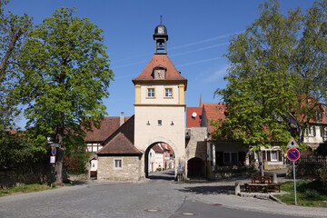 Fototapeta na wymiar Ochsenfurter Tor in Sommerhausen
