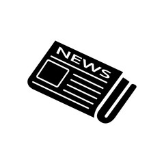 Newspaper icon vector template. News paper vector sign