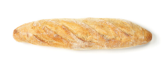 Baguette isolated on white background with clipping path	