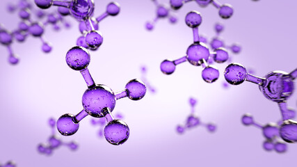 Methane molecules, illustration