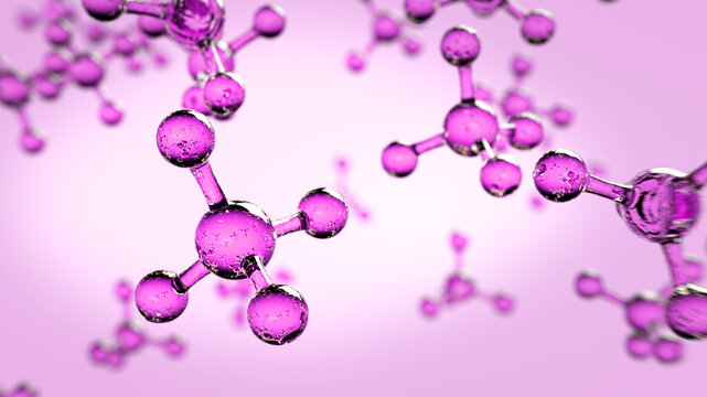 Methane molecules, illustration