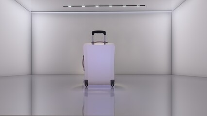 vacation luggage mockup 3d illustration