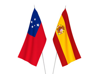 Spain and Independent State of Samoa flags