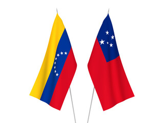 Independent State of Samoa and Venezuela flags