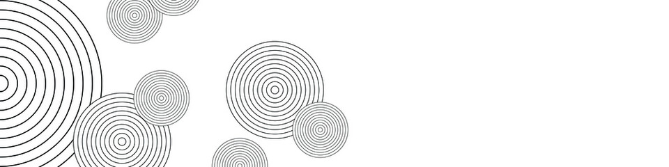 Abstract round lines. Abstract art lines background. Modern black and white vector texture.