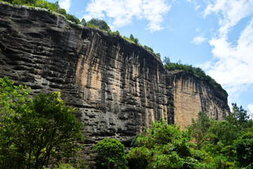Fototapeta na wymiar rocks on the top of the mountain in Wuyi Mountain, Fujian Province, China