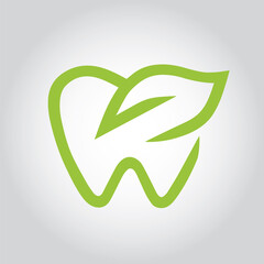 Dental Mint Logo Design Template Icon