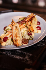 preparing food in the restaurant kitchen 