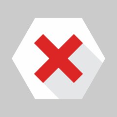 Obraz premium Wrong marks, Cross marks, Rejected, Disapproved, No, False, Not Ok, Wrong Choices, Task Completion, Voting. - vector mark symbols in red. Isolated icon.