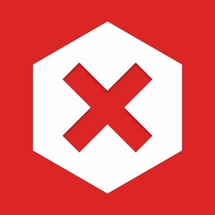 Obraz premium Wrong marks, Cross marks, Rejected, Disapproved, No, False, Not Ok, Wrong Choices, Task Completion, Voting. - vector mark symbols in red. Isolated icon.