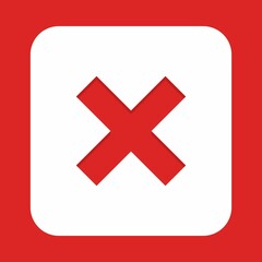 Wrong marks, Cross marks, Rejected, Disapproved, No, False, Not Ok, Wrong Choices, Task Completion, Voting. - vector mark symbols in red. Isolated icon.