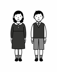 喪服の男の子・女の子