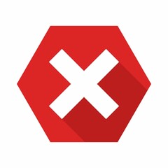 Obraz premium Wrong marks, Cross marks, Rejected, Disapproved, No, False, Not Ok, Wrong Choices, Task Completion, Voting. - vector mark symbols in red. Isolated icon.