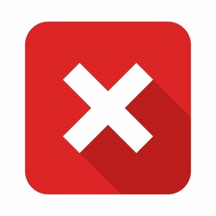 Obraz premium Wrong marks, Cross marks, Rejected, Disapproved, No, False, Not Ok, Wrong Choices, Task Completion, Voting. - vector mark symbols in red. Isolated icon.