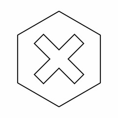 Obraz premium Wrong marks, Cross marks, Rejected, Disapproved, No, False, Not Ok, Wrong Choices, Task Completion, Voting. - vector mark symbols. Black outline design. Isolated icon.