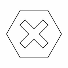 Obraz premium Wrong marks, Cross marks, Rejected, Disapproved, No, False, Not Ok, Wrong Choices, Task Completion, Voting. - vector mark symbols. Black outline design. Isolated icon.