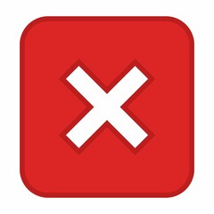 Wrong marks, Cross marks, Rejected, Disapproved, No, False, Not Ok, Wrong Choices, Task Completion, Voting. - vector mark symbols in red. Isolated icon.