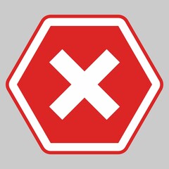 Obraz premium Wrong marks, Cross marks, Rejected, Disapproved, No, False, Not Ok, Wrong Choices, Task Completion, Voting. - vector mark symbols in red. Isolated icon.