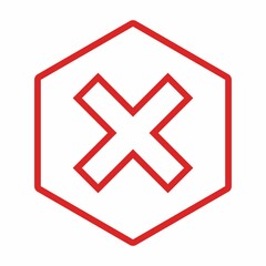 Wrong marks, Cross marks, Rejected, Disapproved, No, False, Not Ok, Wrong Choices, Task Completion, Voting. - vector mark symbols in red. Isolated icon.