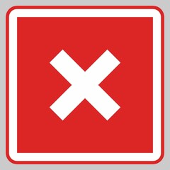 Wrong marks, Cross marks, Rejected, Disapproved, No, False, Not Ok, Wrong Choices, Task Completion, Voting. - vector mark symbols in red. Isolated icon.