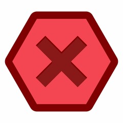 Obraz premium Wrong marks, Cross marks, Rejected, Disapproved, No, False, Not Ok, Wrong Choices, Task Completion, Voting. - vector mark symbols in red. Isolated icon.