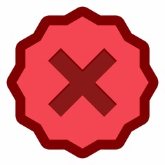 Wrong marks, Cross marks, Rejected, Disapproved, No, False, Not Ok, Wrong Choices, Task Completion, Voting. - vector mark symbols in red. Isolated icon.