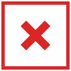 Obraz premium Wrong marks, Cross marks, Rejected, Disapproved, No, False, Not Ok, Wrong Choices, Task Completion, Voting. - vector mark symbols in red. Isolated icon.
