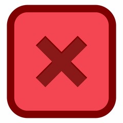 Obraz premium Wrong marks, Cross marks, Rejected, Disapproved, No, False, Not Ok, Wrong Choices, Task Completion, Voting. - vector mark symbols in red. Isolated icon.
