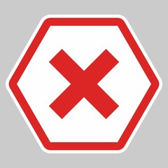 Obraz premium Wrong marks, Cross marks, Rejected, Disapproved, No, False, Not Ok, Wrong Choices, Task Completion, Voting. - vector mark symbols in red. Isolated icon.