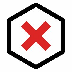 Obraz premium Wrong marks, Cross marks, Rejected, Disapproved, No, False, Not Ok, Wrong Choices, Task Completion, Voting. - vector mark symbols in red. Isolated icon.