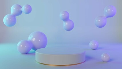 Bubblegum Theme Podium 3D Render