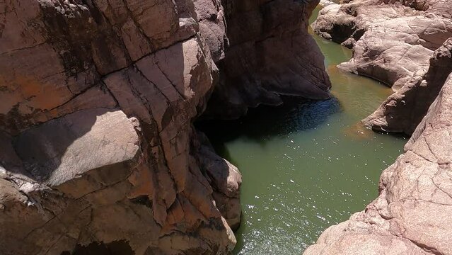 Arizona waterfall in a box canyon.