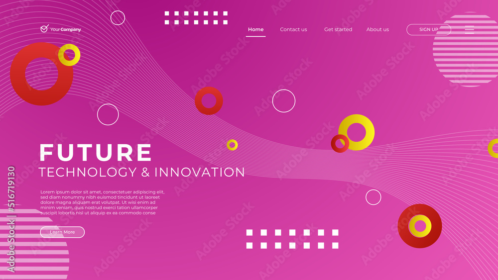 Wall mural modern website screen part for responsive web design project development. corporate landing page blo