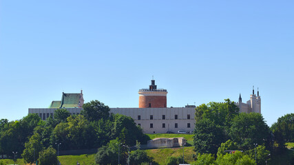 Fototapeta na wymiar Lublin, view of the royal castle on a sunny day.