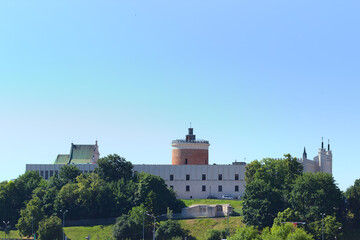 Lublin, view of the royal castle on a sunny day.