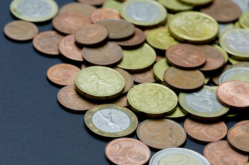 Euros on a table