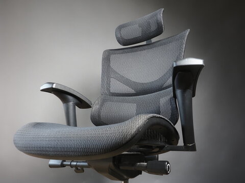 ergonomic comfortable plastic and metal office chair